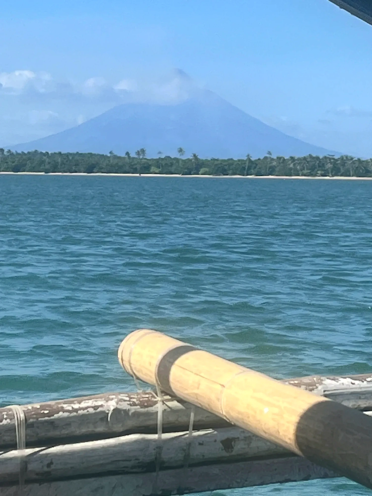 Mayon Volcano seen from a bangka in Pilar Bay, Sorsogon